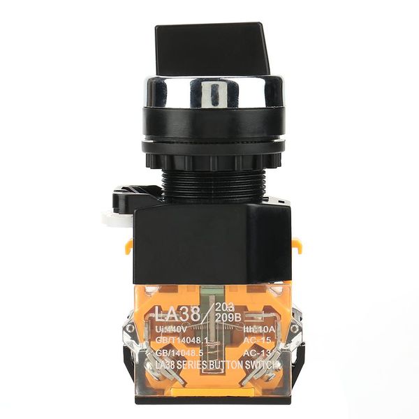 

22mm 2 position auto reset selector momentary rotary switch la38-11bx22