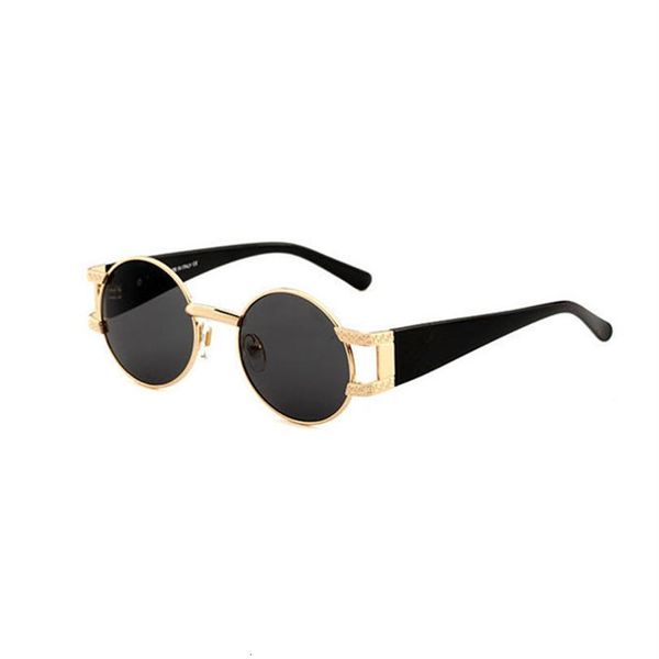 

2021 new round women men steampunk sunglasses polarized woman sunglases retro oculos masculino ts7b182i, White;black