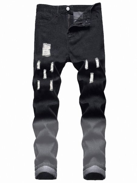 

romwe guys ripped jeans i4fi#, Blue
