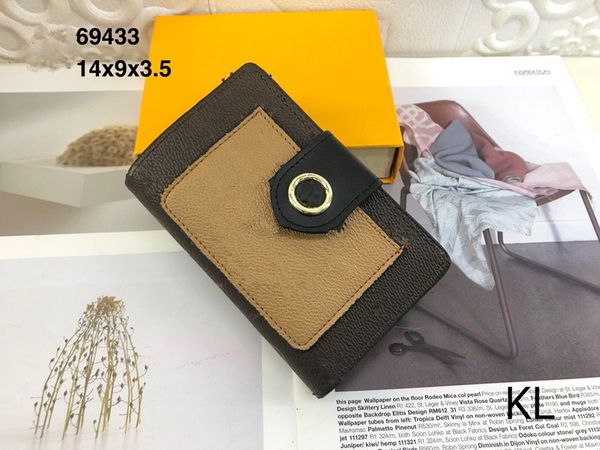 

2022 envelope short wallets designer luxury zipper clutch bags men women lady flap purses coin purse have box 4color, Red;black