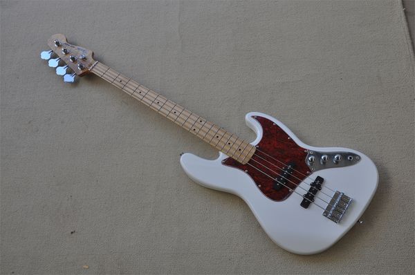 

electric guitar bass 4 strings maple fingerboard silver accessories under