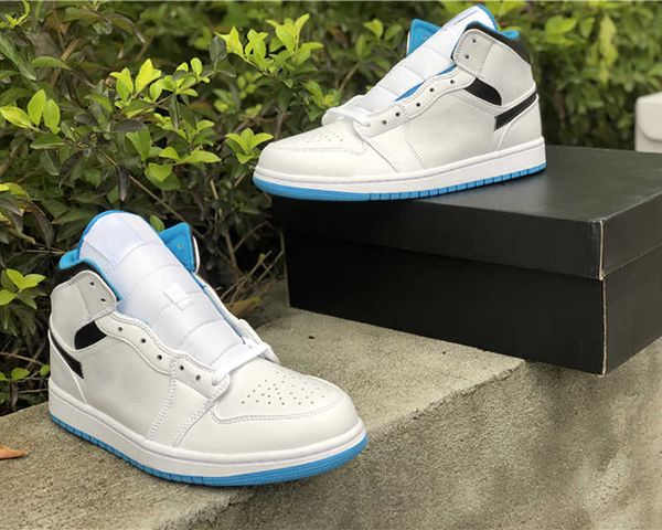 

series non-slip wear resistant men's basketball shoes classic design mid laser blue woman white-blue sneaker casual shoe append