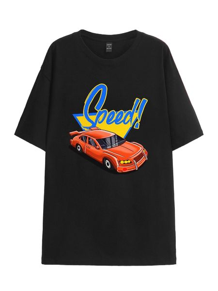 

x nanu car & letter graphic tee 47vr#, White