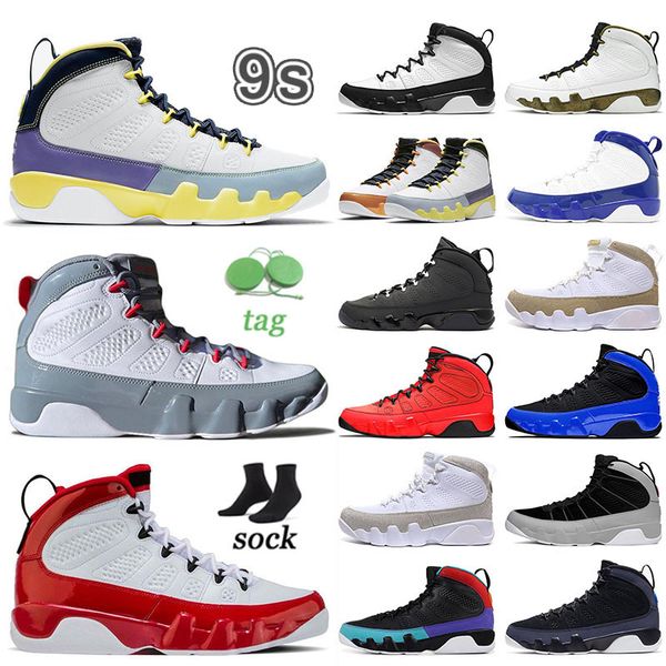 

jumpman j 9 9s mens basktaball shoes 9 fire red athlenrtion 3m racer blue universiyt gold whit unc gym red sneakers deiigner trainders