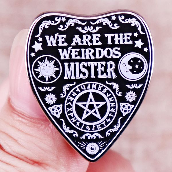 

soft enamel alloy brooch black bottom heart we are the weirdos master, Blue