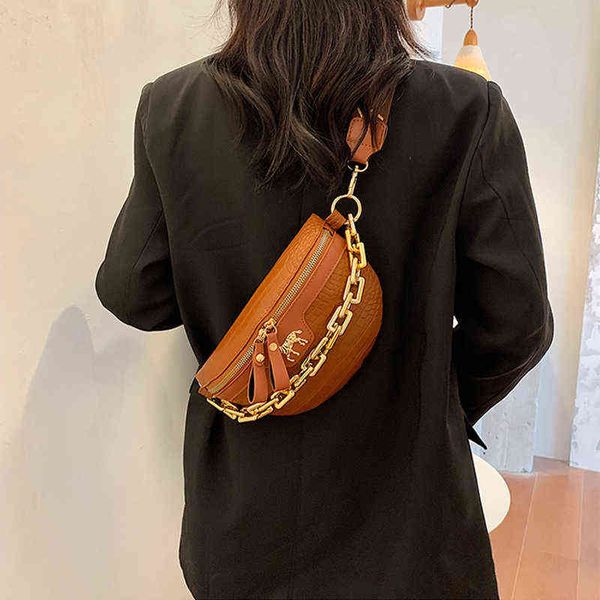 Bolsa de crossbody Mulheres bolsa de peito menina pu pacote de couro 2022 Inverno de alta qualidade de luxo bolsas de tendência e bolsas Lady Lady Fanny 220802