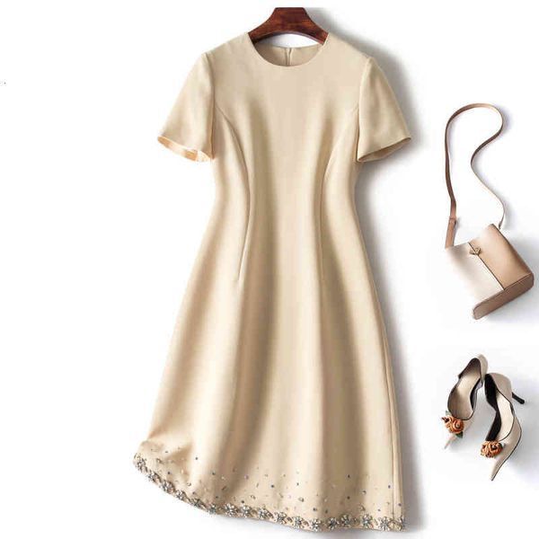 

casual dresses french single shear standard big brand foreign trade original export high-end shopping mall discount boutique summer round ne, Black;gray