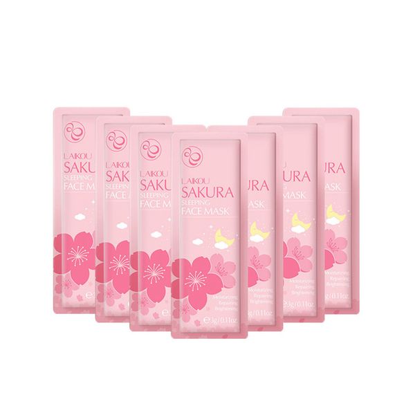 LAIKOU Sakura Kollagen-Schlafmaske, Einzelverpackung, nährende und reparierende Haut-Gesichtsmaske
