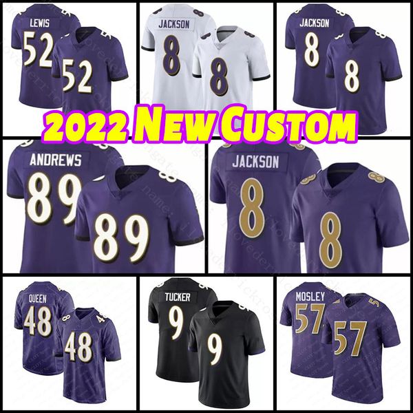 

8 lamar jackson kyle hamilton football jersey jamal ray lewis mark andrews marlon humphrey odafe oweh patrick queen justin tucker ed reed j., Black;red