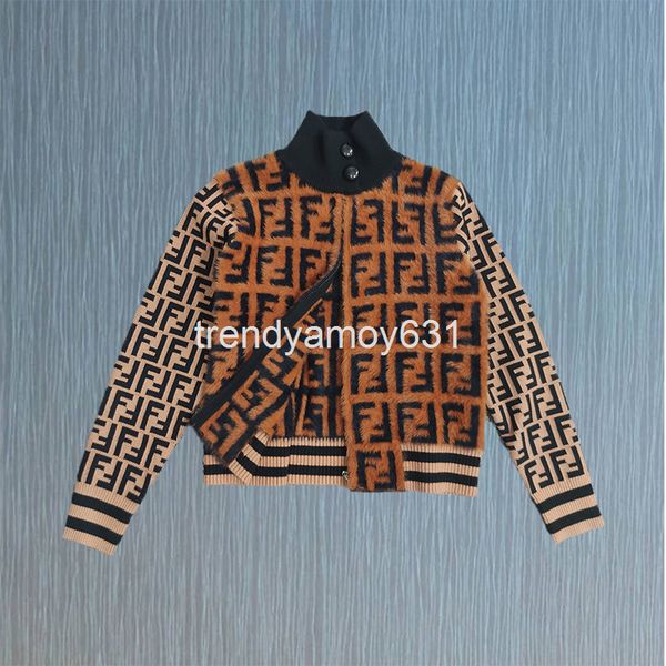 

women's sweaters 20 early autumn letter stitching imitation mink short coat zipper knitted cardigan long sleeved fashion, White;black