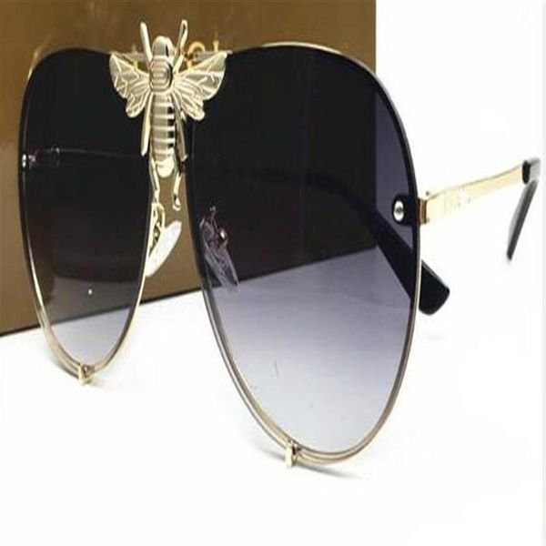 

luxury 2238 sunglasses men women brand designer popular fashion big summer style with the bees uv protection lens come280r, White;black