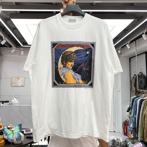 

character oil painting print simple men women oversize t-shirt, White;black