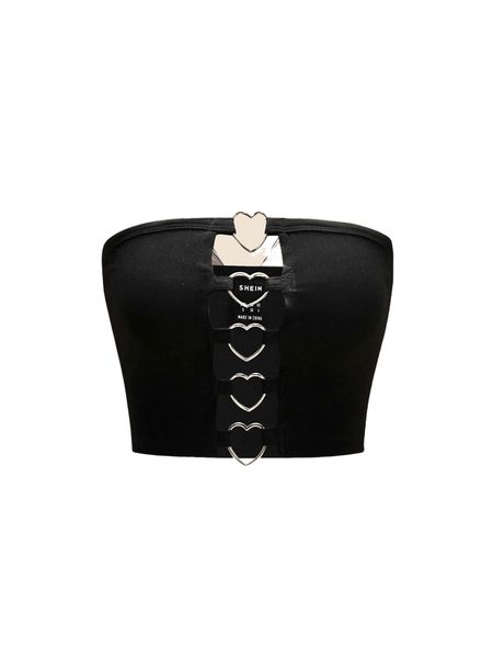 

heart ring detail tube v4wp#, White