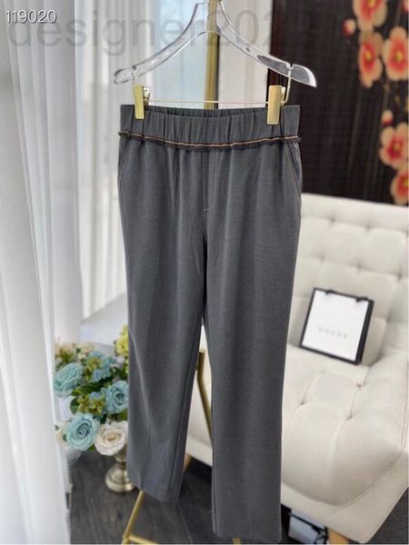 

women's jeans designer spring and summer hanging texture elastic waist pants show thin versatile straight casual women's nine poin, Blue