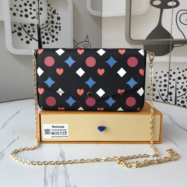 

fashion designers women handbags shoulder bags luxurys lady crossbody classic flowers leather messenger purses felicie chains totes 612l76