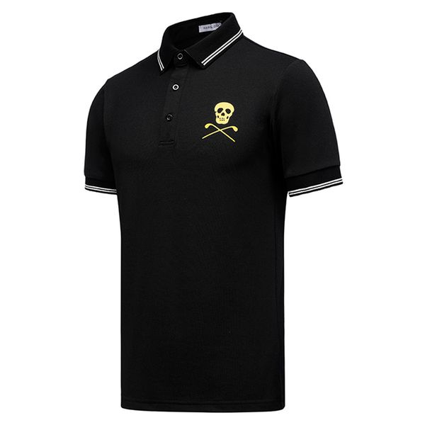

summer golf clothing men short sleeve golf t-shirts black or white color outdoor leisure sports polos shirts, Black;blue