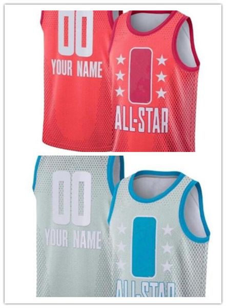 

custom 2022 all-star game basketball jerseys 1 booker 2 ball 7 durant zach 8 lavine 12 morant 21 embiid 30 curry 77 doncic men women youth k, Black;red