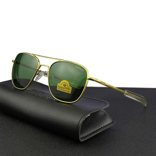 

pilot usa.re sunglasses men brand designer randolph agx tempered glass lens ao sun glasses male tj116 k78321p, White;black