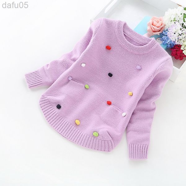 

new winter children sweaters 2-6years girls sweaters 8017 l220803, Blue