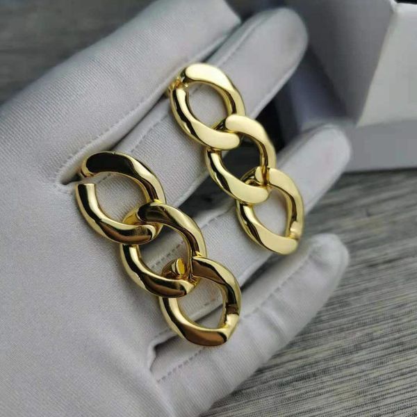 

cel designer new earrings women's three ring buckle style fashionable temperament earrings chain earrings and earring, Golden