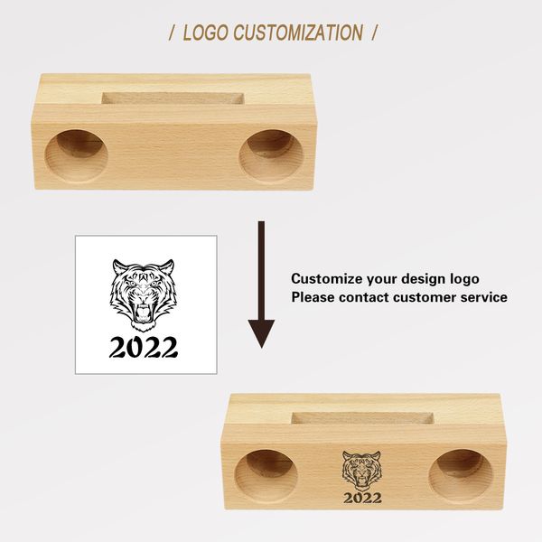 2023 Holz Lautsprecher Handy Halterungen Halter Universal Lautsprecher Retro Bambus Holz Dock Halter Für Schreibtisch Sound Laute Lautsprecher Stehen