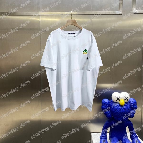 

22ss women designers t shirt tee duck embroidery short sleeve man crew neck paris streetwear green red black white xinxinbuy xs-l