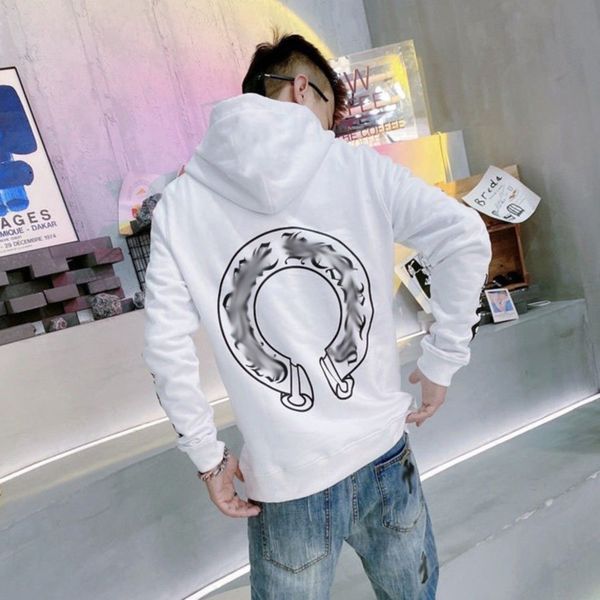 

fashion classic mens sweatshirts designer luxury hoodies ch zipper hooded sweater cross flower pullover sanskrit pattern casual coat women, Black