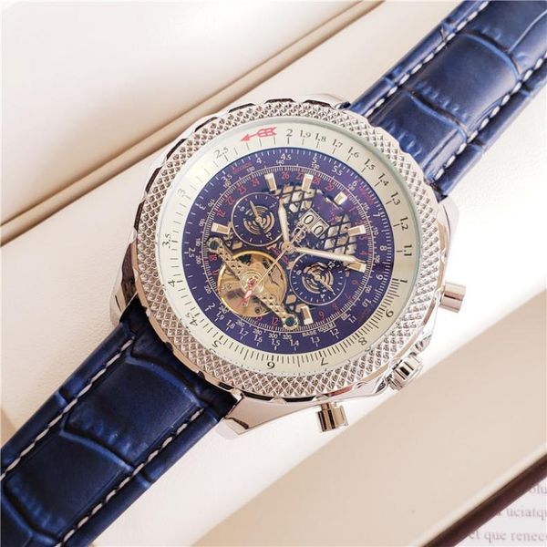 

men's automatic mechanical watch sapphire fashion automatic machine hollowed out five needle sold well all over the world tt