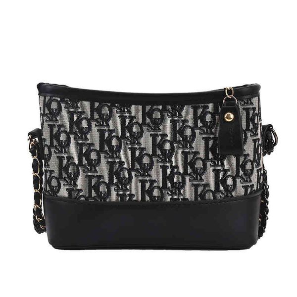 

spring 2022 bags leather spring new versatile women's single shoulder msenger bag textured chain designer fashion casual handbags