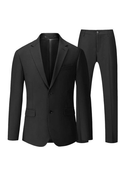 

men single breasted blazer & tailored pants b8ez#, White;black