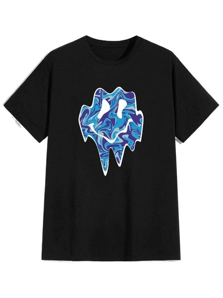 

romwe guys cartoon graphic tee m4df#, White;black