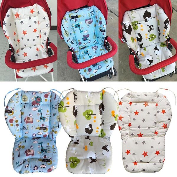 Bebek arabası parçaları aksesuarları yıldız basılı evrensel bebek yüksek sandalye koltuk yastık astarlı mat arabası besleme pedi kapak koruyucu