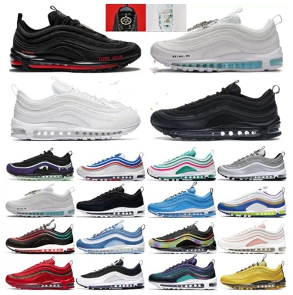 

air maxe 97 men women running shoes airmaxs 97 trainers sean wotherspoon have a day silver bullet neon seoul metallic gold easter south beac, Black;brown