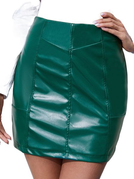 

zip side patent skirt p1cj#, Black
