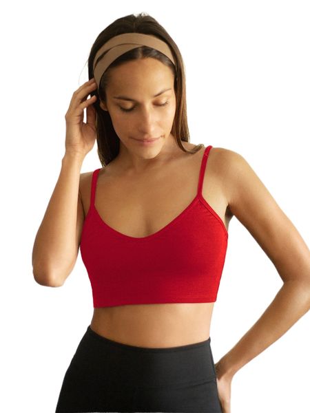 

solid crop cami h67x#, White