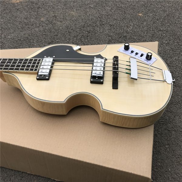 

grote flamed maple electric bass guitar, electric guitar