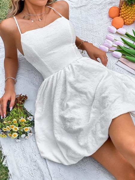 

jacquard crisscross tie backless cami dress z8iq#, Black;gray