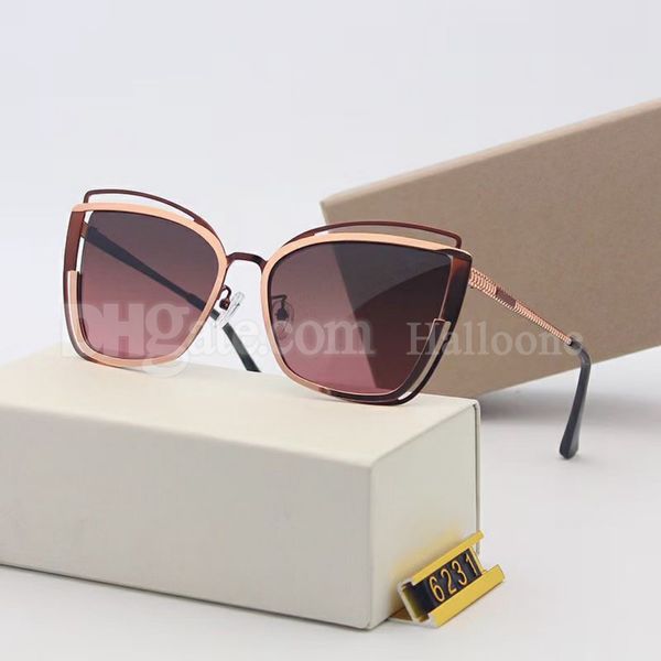 

621s classic retro designer sunglasses fashion trend cats metal frame sun glasses anti-glare uv400 casual eyeglasses for women men with box, White;black