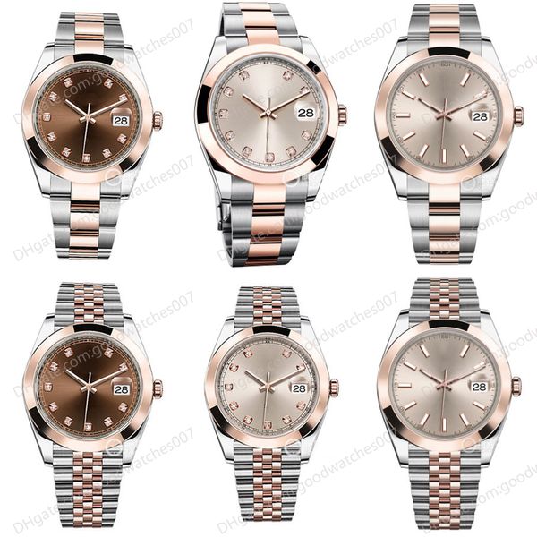 6 Modelos 4A Relógio de fábrica de BP de alta qualidade 2813 Sports Slow Mechanical Watch Watch M126301 Relógios 41mm Dial marrom Champagne Diamond Watches M126301-0007