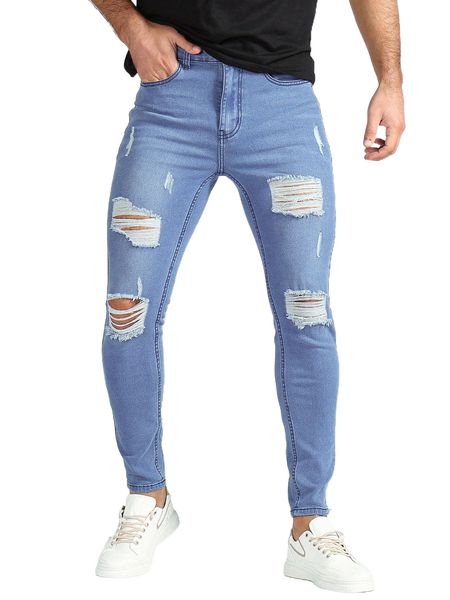 

men ripped skinny jeans b8d3#, Blue