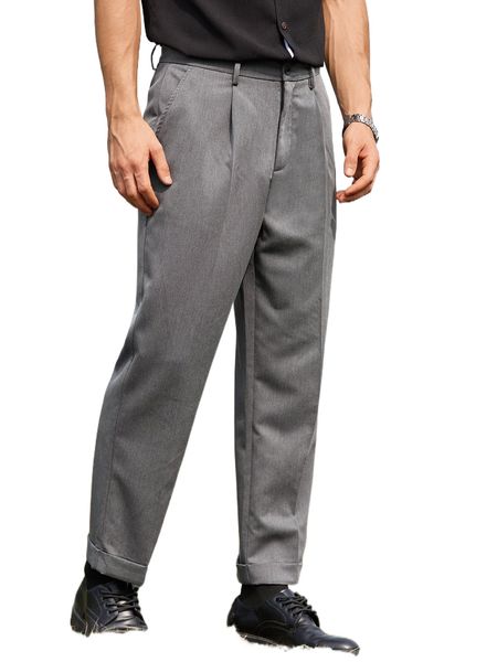 

men slant pocket tailored pants u1ey#, Black