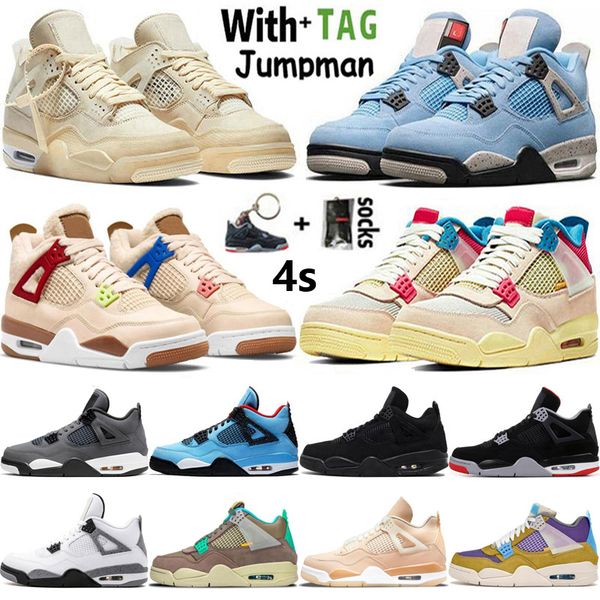 

mens jumpman 4 og 4s shimmer sail men basketball shoes university blue desert moss taupe haze white pine green black cat women trainers