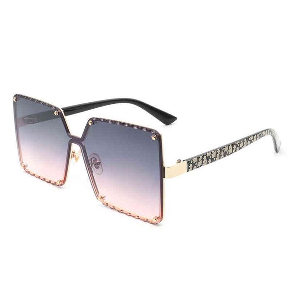 

new metal d large frame personalized trend factory outlet fashion men's women's sunglasses2022 trendy latest sunglasses, White;black