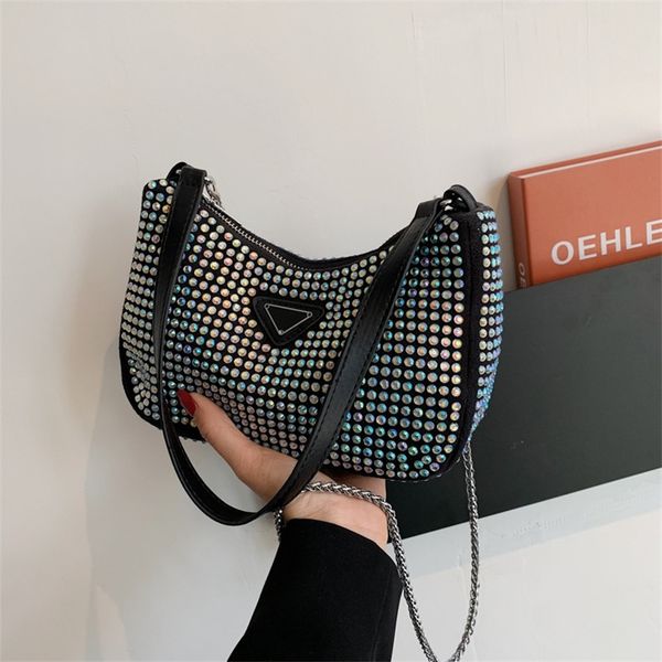 

fashion armpit color rhinestone chain single messenger 45% off sell online