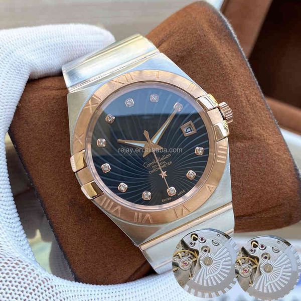 

mens luxury field watch mechanical automatic 316l stainless steel men women folding clasp waterproof swiss made forsining, Slivery;brown