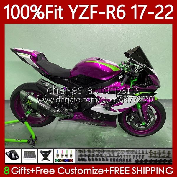 Corpo de OEM Metálico Rosa para Yamaha YZF R6 R 6 600 CC YZF-600 YZF-R6 2017-2022 Corpo 119No.159 YZF600 2017 2018 2019 2020 2021 2022 YZFR6 17 18 19 20 21 21 21 21 21