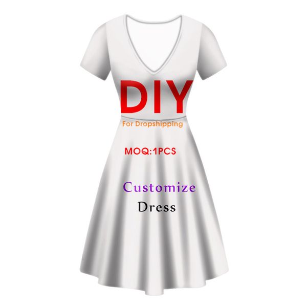 

noisydesigns custom women's dress summer short sleeve v-o neck party boho floral femme ropa vestidos plus size 4xl dropship 220608, Black