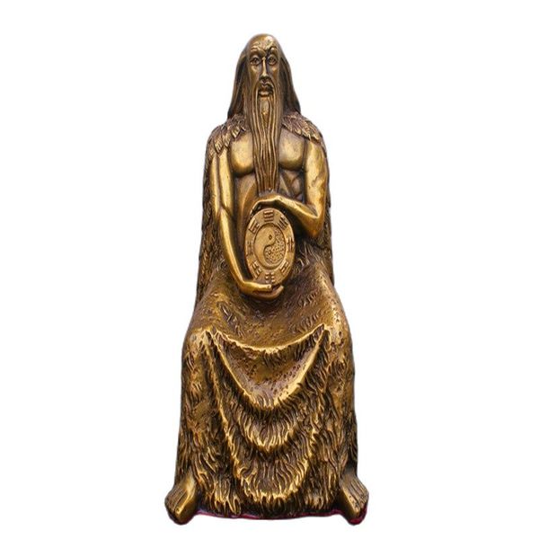 

china brass qian kun god statue fengshui worship deity statue, Black