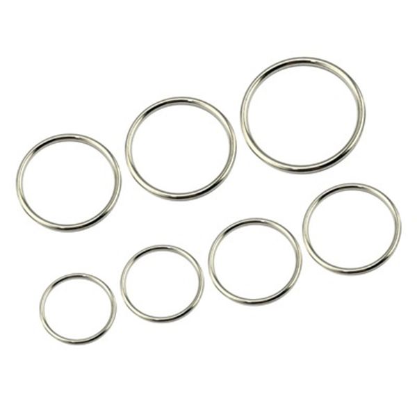 7 Pz/set Metallo Maschio Cazzo Blocco Fine Anello di Ritenuta Pene Eiaculazione Ritardo Adulto Alternativa Uomo Durata sexy Giocattolo