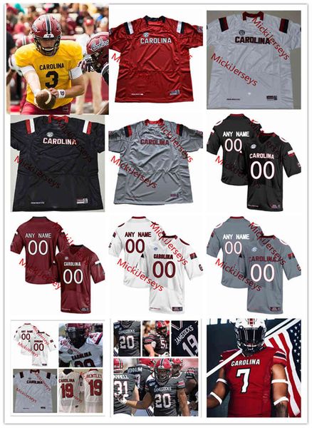 Xflsp College Custom South Carolina Gamecocks Fußballtrikot Mohamed Kaba Trikots 94 M.J. Webb 54 Jovaughn Gwyn 19 Brad Johnson 11 Keem Green 0